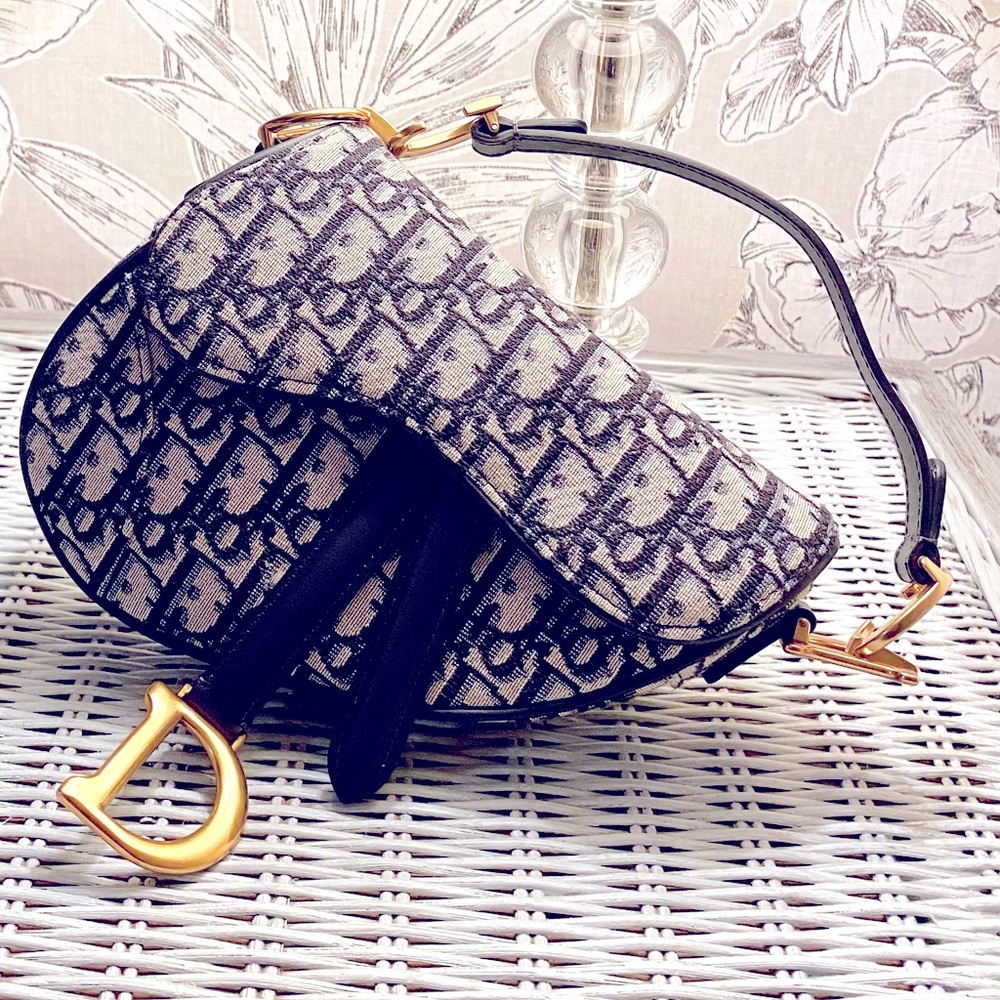 Dior mini saddle bag.